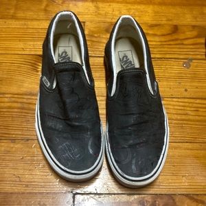 Painted black Slip On Vans